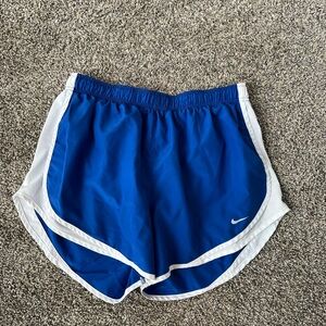 Nike Blue and White Athletic Shorts